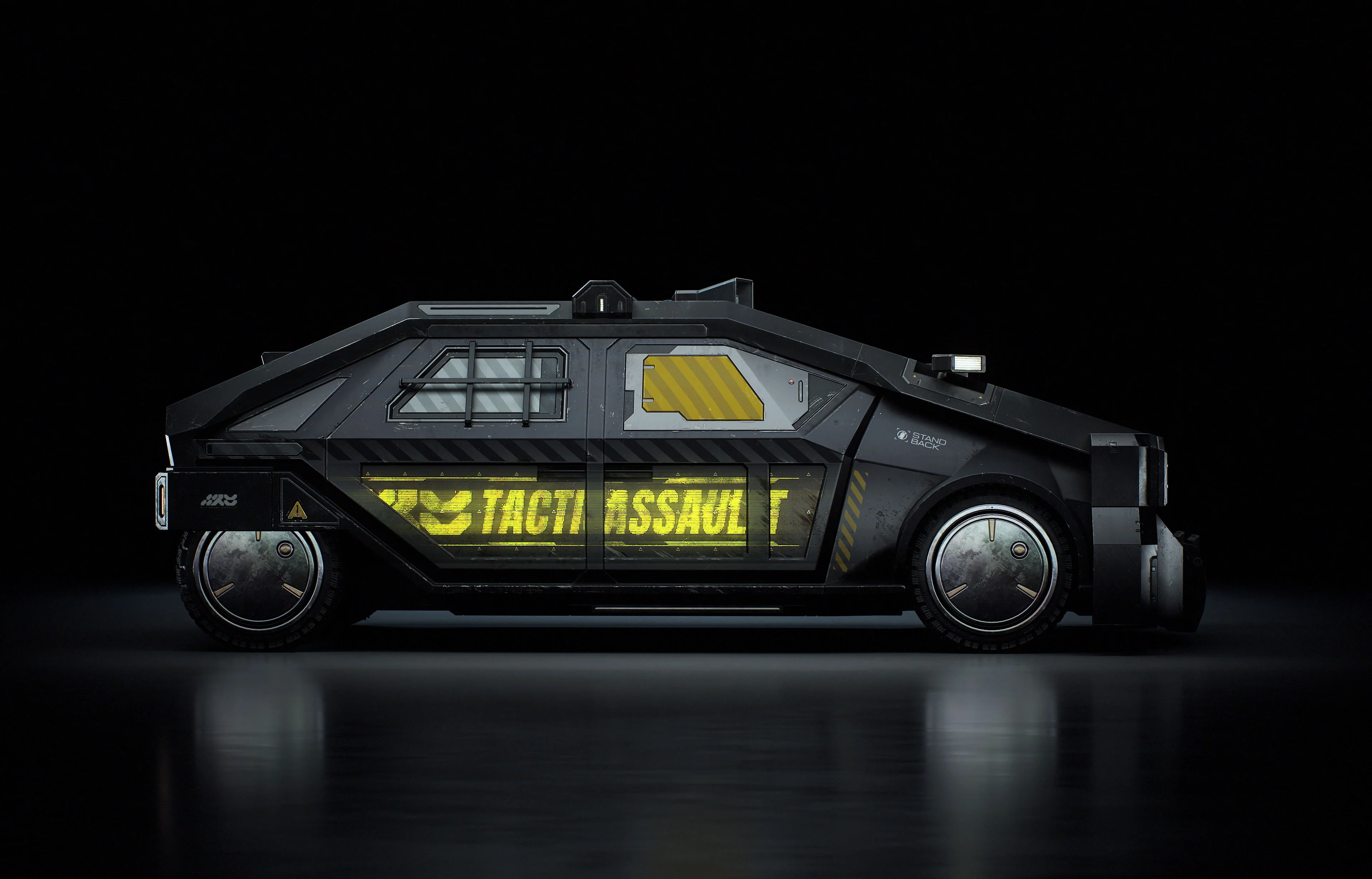 CyberPunk Police Car 3D Model - Image 4