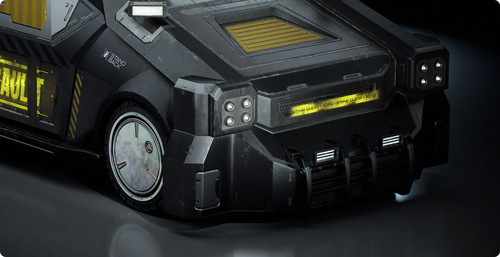 CyberPunk Police Car 3D Model - Image 9