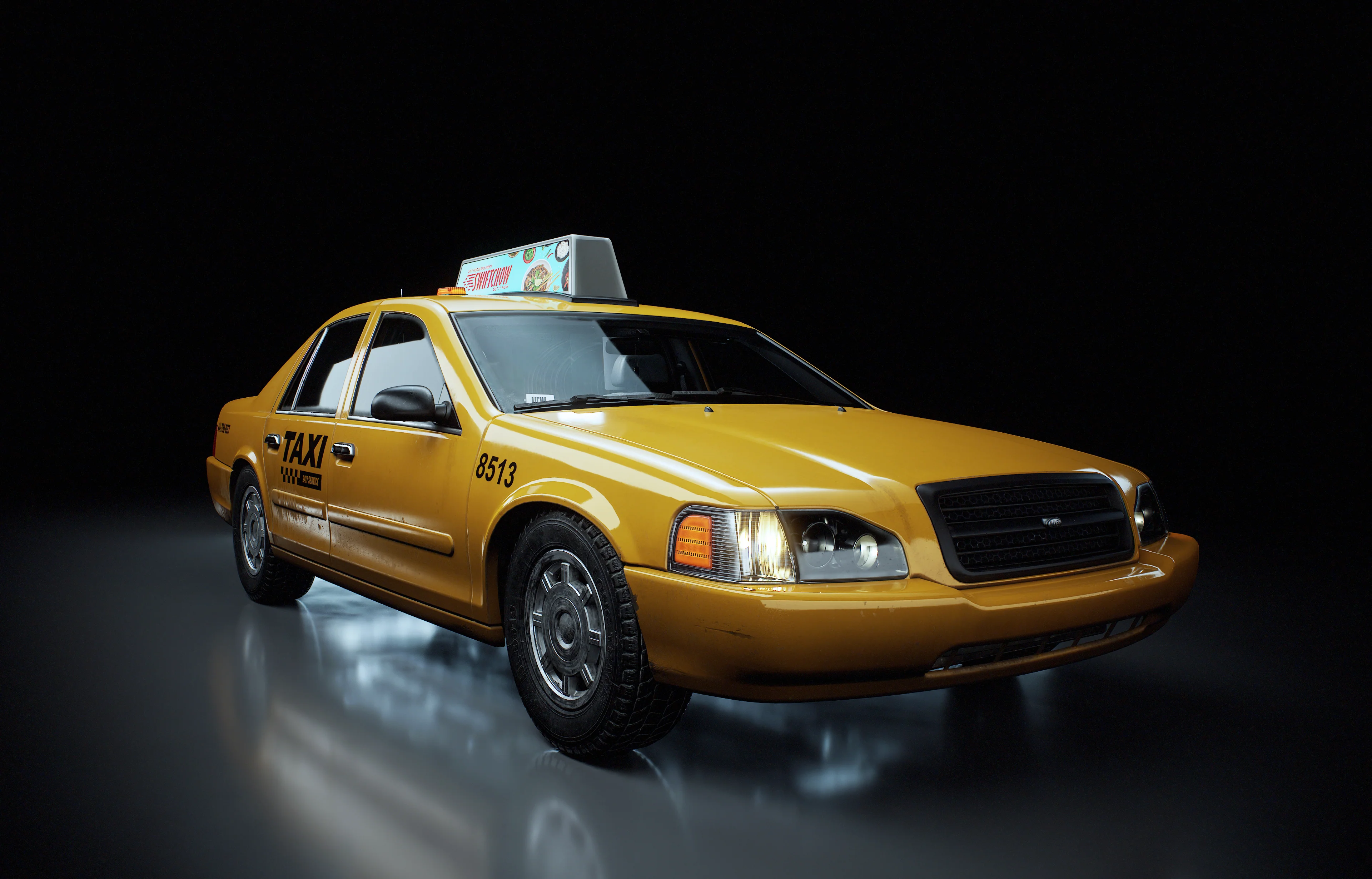 Taxicab 3D Model - Image 3